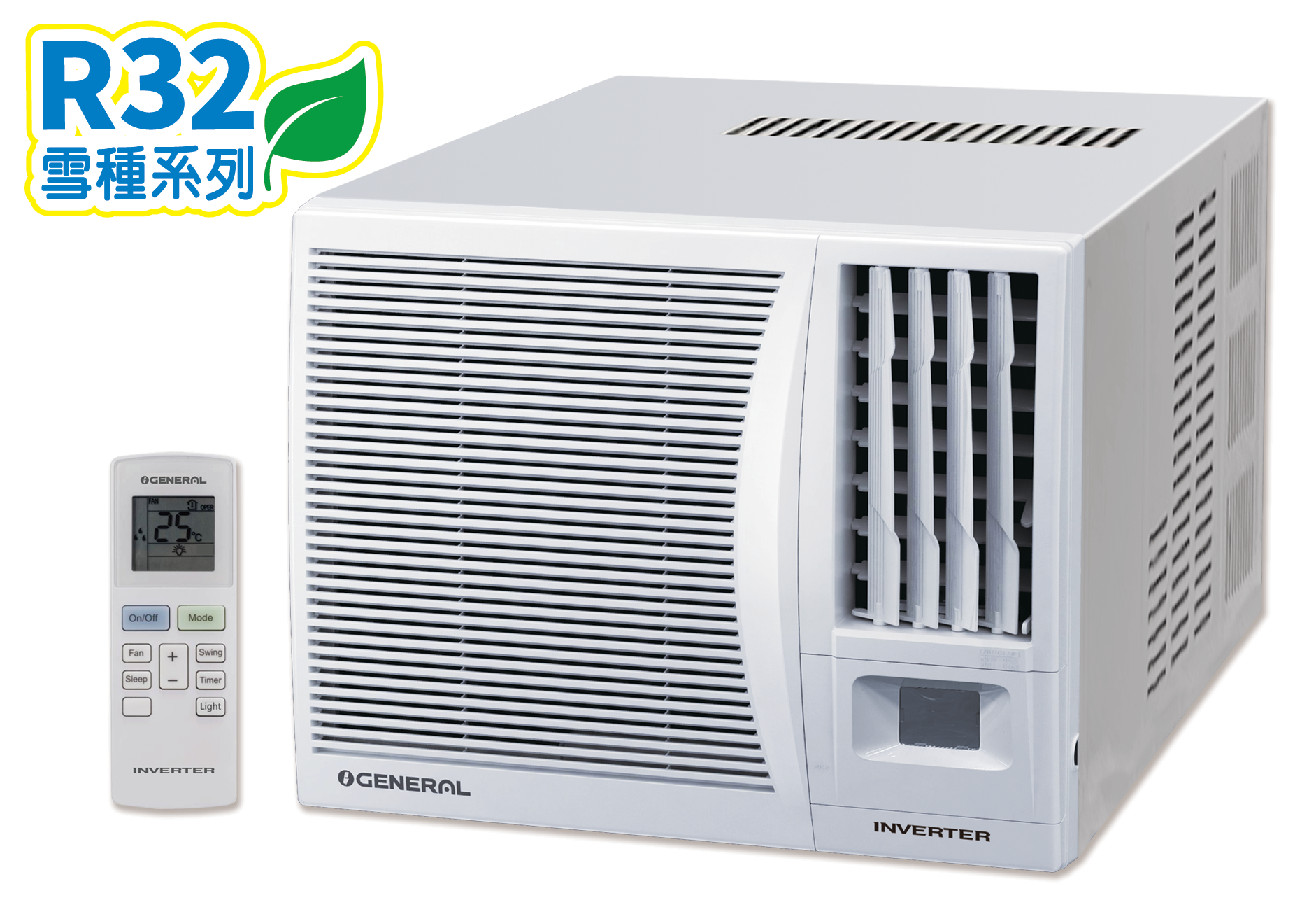珍寶 General 3/4匹 R32 雪種變頻淨冷窗口式冷氣機 (無線遙控) AKWB7NIC